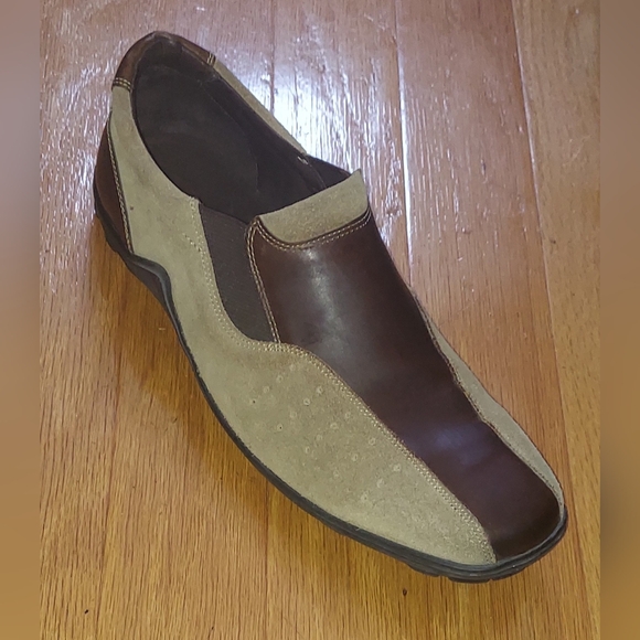 COLE HAAN COUNTRY C02201 MEN\'S BROWN LEATHER TAN SUEDE SLIP-ON LOAFERS SIZE 13 M main image 13